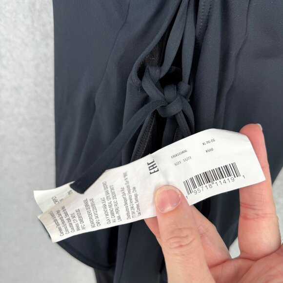 Roxy Womens Lace Back One Piece Swimsuit Size XL Black Beach High Leg Adjustable - Picture 6 of 12